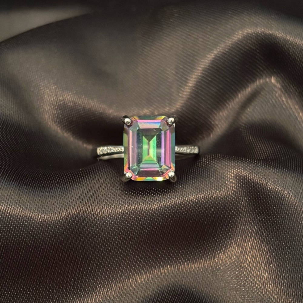 New Mystic Topaz Silver Ring - Size 5